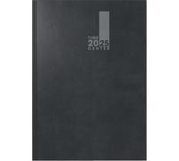 BRUNNEN TimeCenter 725 - Agenda de libro (2025), 2 páginas = 1 semana, A5, 352 páginas, tapa baladek, color negro
