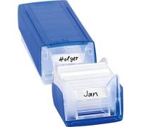 Brunnen Twinboxx - Tarjetero (tamaño DIN A8, estireno, capacidad para aprox. 600 unidades), color azul