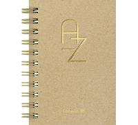BRUNNEN Wire Spirale - Libreta de direcciones (tamaño A6, 128 páginas), color caramelo