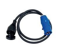 BRUNNER Adaptador de Corriente CEE Macho con Enchufe Schuko IP 44, Cable de Goma de 150 cm (3 x 2,5 m2), homologado CE 230 V-16 A