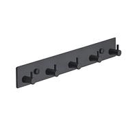 Brute Strength - Perchero de pared inox - Negro - 5 ganchos · 32 cm