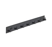 Brute Strength - Perchero de pared inox - Negro - 7 ganchos · 46 cm