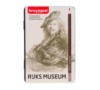 Bruynzeel & Rijksmuseum Juego profesional de 12 lápices de grafito en lata para esbozar y dibujar | Rembrandt van Rijn