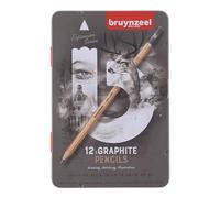 Bruynzeel Expression Juego de 12 Lápices de Grafito en Estuche | 2H - 9B Lápices para Bosquejar y Dibujar