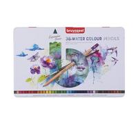 Bruynzeel Lápices acuarelables Expression Set de 36 + pincel en lata para adultos, Bullet Journaling