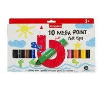 Bruynzeel Mega point felt tip set 10 colours