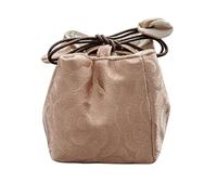 Bsbkoj Embroidered Tea Set Storage Bag, 3,54 x 3,35 x 3,35 pulgadas Bag with Floral Build, Decorative Contenedor, Portable Tea Container, Travel Pouch with Aesthetic Style, Accessory for Office and