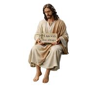 Bsbkoj - Figura decorativa de resina espiritual, 4,7 pulgadas, talla con construcción premium, diseño inspirador, decoración religiosa, moderno Prayer Accessory with Artistic, Memorial Gift for Home