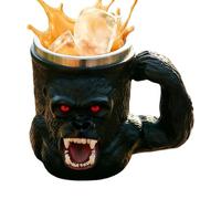 Bsbkoj Monkey - Taza (500 ml, resina Stainless Steel Cup, Red Eyed Monkey Handle Design, Novelty Coffee Mug Use, Picnic Outdoor Camping Home Party Tea Whiskey Hiking Game Drinkware 5.71 x 3.94 x 4.53
