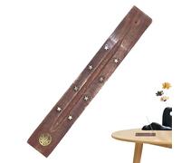 Bsbkoj - Soporte de incienso de madera, soporte de incienso pequeño con diseño de centros de mesa de casa, quemador de incienso de madera, colector de cenizas para palo de incienso