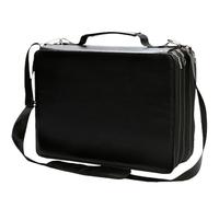Bsbkoj Storage Box, Storage Case, Makeup Brush Organize, Compact, Portable, Multi-Purpose, Lightweight, for Makeup Brush, Gel Pen Storage 35x26x13cm/13.78x10.24x5.12 pulgadas, Black, Cyan Blue