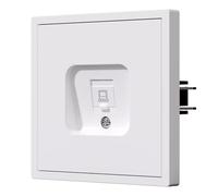 BSEED Enchufe CAT 6 Ethernet Mate,Enchufe de pared de plástico,Montaje sencillo con garras,Toma CAT6,80mm Blanco