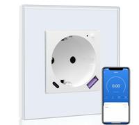BSEED Enchufe Inteligente con Cargador Rápido USB C 20W, Toma de Corriente Inteligente Eempotrada con Medición de Corriente Funciona con Alexa/Google Home, Enchufe con Smart Life App,1 Gang Blanco
