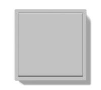 BSEED Interruptor Pared,1 Gang 2 Vías Gris Claro 80x80mm,Interruptor Conmutador de Luz Empotrado 16A,Panel de Plástico,con Ganchos de Sujeción Fijos,Diseño sin Tornillos
