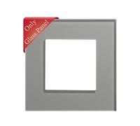 BSEED Marco de Vidrio Para Interruptores de Luz y Enchufes - Panel Para Interruptores de Pared y Enchufes - Gris 86 mm