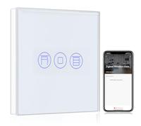 BSEED ZigBee Interruptor Persiana Blanco,ZigBee Interruptor Inteligente Compatible con Tuya,Alexa y Google Home,Control de APP y Función de Temporizador,2,4Ghz Alexa Interruptor Persiana