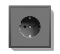 BSEEDLIFE Enchufe Pared,Enchufe Pared Schuko de Empotrar 1 Gang,16A,Marco Para PC,Fácil Instalación,Garras Plegables,80 * 80mm Gris