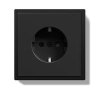 BSEEDLIFE Enchufe Pared,Enchufe Pared Schuko de Empotrar 1 Gang,16A,Marco Para PC,Fácil Instalación,Garras Plegables,80 * 80mm Negro
