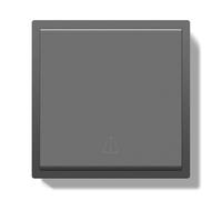 BSEEDLIFE Interruptor de Timbre Empotrado,Interruptor de Botón con Marco de PC,Timbre con Conexiones de Resorte Para Casa y Piso,Fácil Instalación,80 * 80mm Gris