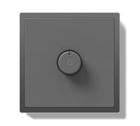 BSEEDLIFE Interruptor Dimmer de Pared,Interruptor Rotativo 500W Empotrado Dimmer con Marco de PC,Para Lámparas Incandescentes Regulables y Lámparas LED,80 * 80mm Gris