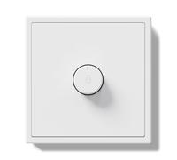 BSEEDLIFE Interruptor Dimmer de Pared,Interruptor Rotativo 500W Empotrado Dimmer con Marco de PC,Para Lámparas Incandescentes Regulables y Lámparas LED,80 * 80mm Blanco