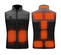 Bseical Chaleco Calefactable Hombre Moto, Chaqueta Calefactable Mujer Invierno, Chaleco Calentador Eléctrico, Chaquetas Con Calefaccion Ropa Camping Térmico (FR/ES, Letras, M, Regular, Regular)