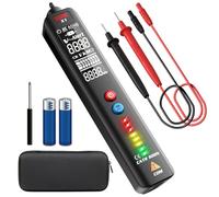 BSIDE NCV Detector de Voltaje Sin Contacto LCD EBTN Bolígrafo Multimetro Automático Buscapolos Electricista 8 LEDs Sensibilidad Ajustable Comprobador de Voltaje AC DC Ohm Hz con Linterna