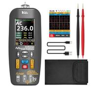 BSIDE O1 Multímetro Digital TRMS Osciloscopio Portátil y Detector de Voltaje 3 en 1 LCD a Color 10Mhz Memoria Voltímetro Amperímetro Capacimetro Recargable para PC Audio DIY Automoción Electrónica
