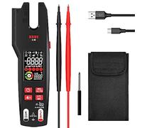 BSIDE Pinza Amperimétrica AC DC 600A Multímetro Digital TRMS 9999 Cuentas con Termómetro IR VFD LCD Color Mide Corriente y Voltaje Simultáneamente Comprobador Eléctrico Abierta con Batería Recargable