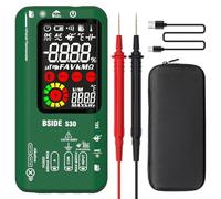 BSIDE S30 Multímetro Digital Inteligente con Termómetro IR 9999 Cuentas Comprobador de Diodos Alta Tension Medidor de Corriente Eléctrica Capacimetro Polímetro Recargable para Coche LED Electronica