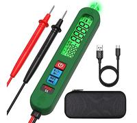 BSIDE S5 Bolígrafo Detector de Voltaje Sin Contacto Multímetro Inteligente Recargable LCD Súper Grande 6V-1000V Probador de Electricidad Diodo Ohm Hz Continuidad Tester Electricista con Estuche