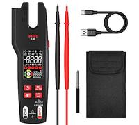 BSIDE U6 Comprobador Eléctrico con Termómetro Infrarrojo Pinza Amperimétrica AC DC 600A 9999 Cuentas LCD Color VFC Multímetro Digital Inteligente Mordaza Abierta con Batería Recargable y Estuche
