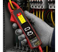 BSIDE UX2 - Alicates de corriente digital 200 A CC CA multímetro amperímetro amperímetro DC AC amplificador 6000 cuentas voltímetro automático capacidad digital temperatura resistencia comprobador de