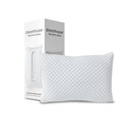 BSS BEDDING Dreamhouse - Almohada ortopédica para el cuello (50 x 70 cm, altura regulable, con lado azul celda, tela de bambú y funda lavable