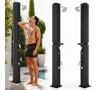 Bsteciar Ducha Solar Exterior 60 litros, Ducha Piscina para Jardín con 360° Cabezal de Ducha y Grifo, Regulación de Temperatura y Presión - Ideal para Jardín, Camping y Piscina