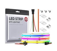 BTF-LIGHTING FCOB RGB WS2811 IC Direccionable Tira LED DC24V 3m 630LEDs/M | Tira de LED flexible de alta densidad COB, Blanco PCB IP30 Color de persecución(No contiene controlador y alimentación)