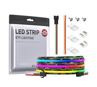 BTF-LIGHTING FCOB SPI RGB Tira de LED flexible de alta densidad COB WS2811 IC Tira de LED 3M 720LEDs/m 21W/M DC12V Negro PCB IP30 Color de persecución(No contiene controlador y alimentación)