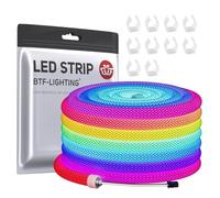BTF-LIGHTING Tira LED de Neón RGB WS2811 360° Luz Redonda 5M 50LEDs/M 5V