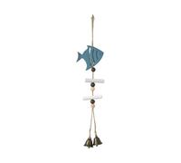 Btgghytr Campanas de viento de animales marinos de madera para decoración de pared con aspecto, colgante de cuentas, ventana de entrada, marino