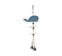 Btgghytr Campanas de viento de animales marinos de madera para decoración de pared con aspecto, colgante de cuentas, ventana de entrada, marino