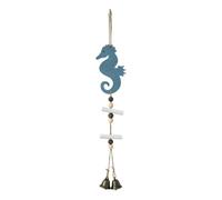 Btgghytr Campanas de viento de animales marinos de madera para decoración de pared con aspecto, colgante de cuentas, ventana de entrada, marino