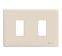 BTicino 503/2/R/F Placa 2 plazas, Marfil