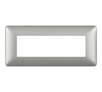Bticino Am4806msl Matix placa 6 módulos, plateada