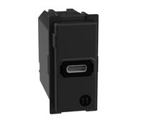 Bticino Cargador USB K4192C Tipo C, carga rápida 20 W para instalar en placa Living Now, 1 módulo