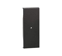 Bticino KG31 Cover Living Now para aplicar en módulo de toma conectada (artículo Bticino K4531C), 1 módulo, color negro