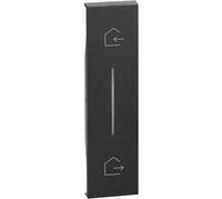 Bticino KG40 - Carcasa con símbolo de Entrada y Salida para aplicar al Mando de Escenario inalámbrico (Art. K4570CWI - Carcasa iluminable, 1 módulo, Color Negro, Fabricado en Italia