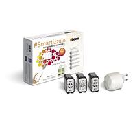 Bticino, Kit de persianas Connesse Living Now Smart SKW3602KIT, para subir y bajar persianas con App o asistentes de voz, 1 puerta de enlace enchufable blanca S36GWDC y 3 mandos de persiana conectados