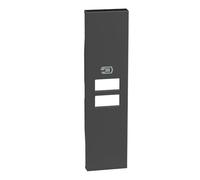 Bticino Living Now - Cargador 2USB, 1 Plaza, Color Negro