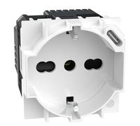 BTICINO Living Now - Enchufe Schuko italiano P40 + cargador USB tipo C, Quick Charge, toma eléctrica con alvéolos protegidos, compatible con enchufes italianos/Schuko, 2 módulos, KW4140A16USB