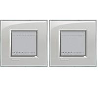 Bticino Livinglight Lna4802Kg - Ll-Placa 2M Gris Hielo (Paquete de 2)